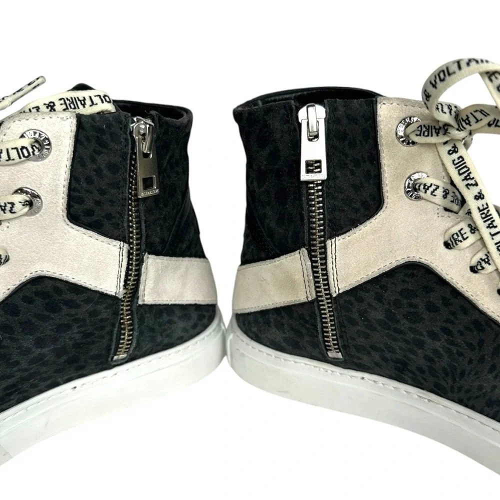 Zadig & Voltaire ZV1747 High Flash Sneakers Size 39 - Picture 5 of 10